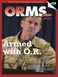 ORMS Today Cover Aug 2010